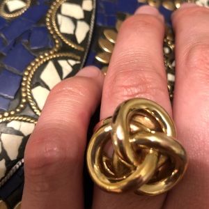 Size 7 Gold dipped large Knot Ring